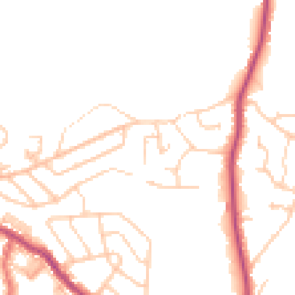 Daytime road noise heatmap for BL7 9PD
