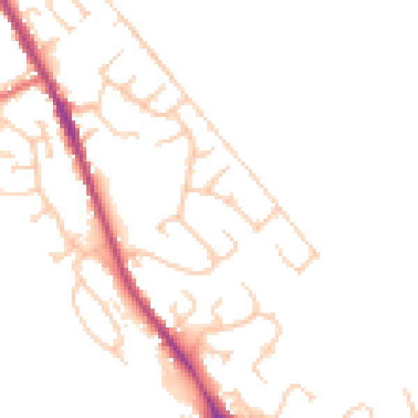 Daytime road noise heatmap for BL7 9PJ