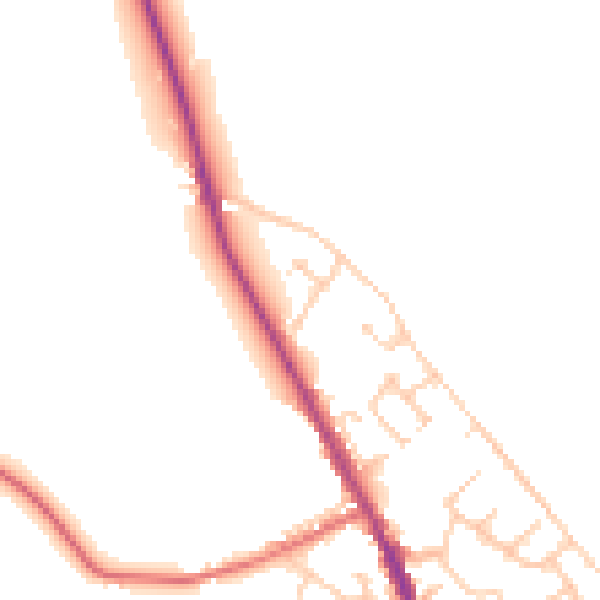 Daytime road noise heatmap for BL7 9QE