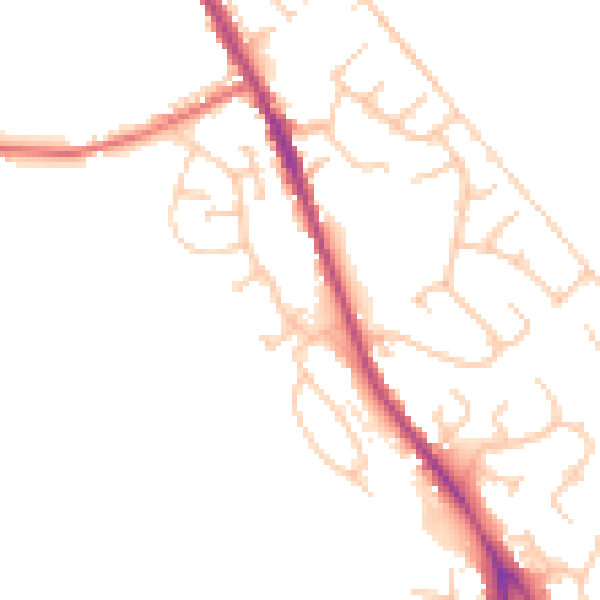 Daytime road noise heatmap for BL7 9QW