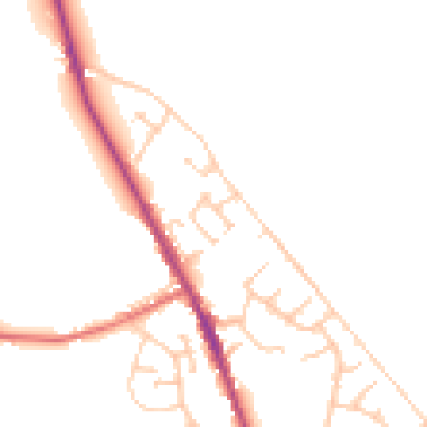 Daytime road noise heatmap for BL7 9RF
