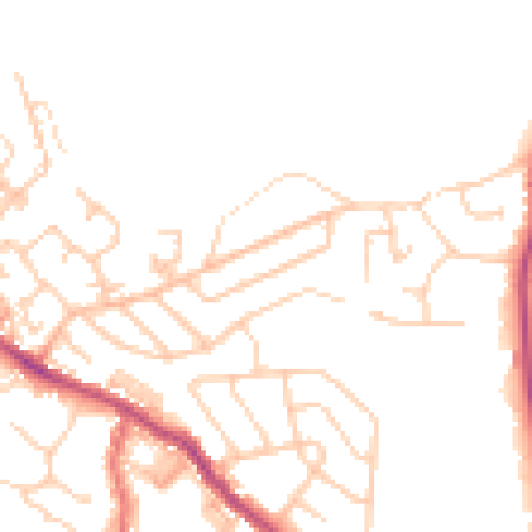 Daytime road noise heatmap for BL7 9RR