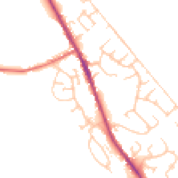 Daytime road noise heatmap for BL7 9SL