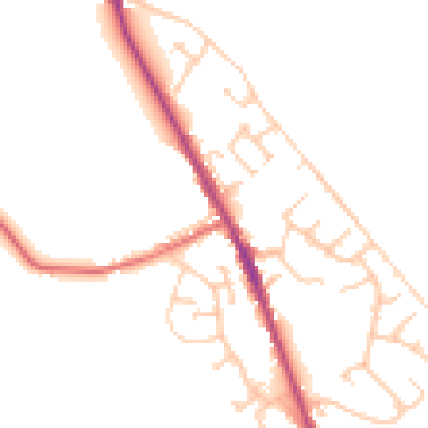 Daytime road noise heatmap for BL7 9TJ