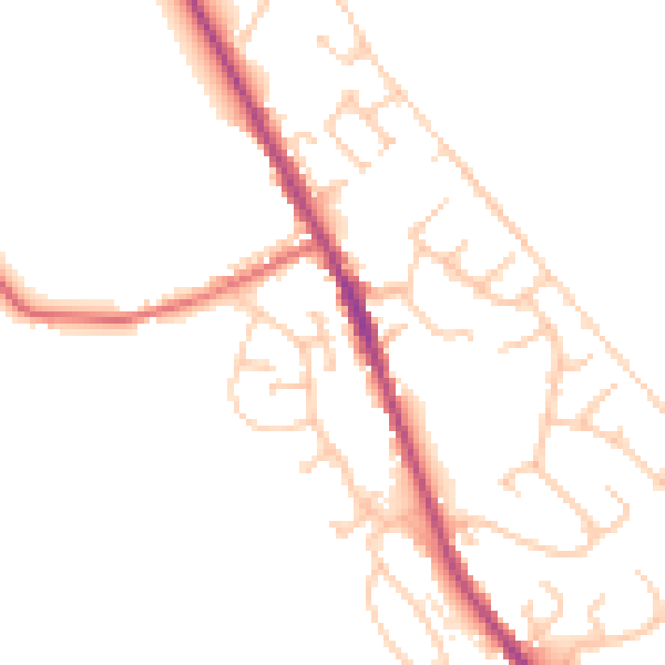 Daytime road noise heatmap for BL7 9TX