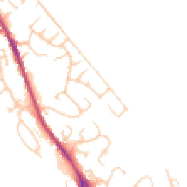 Daytime road noise heatmap for BL7 9UN