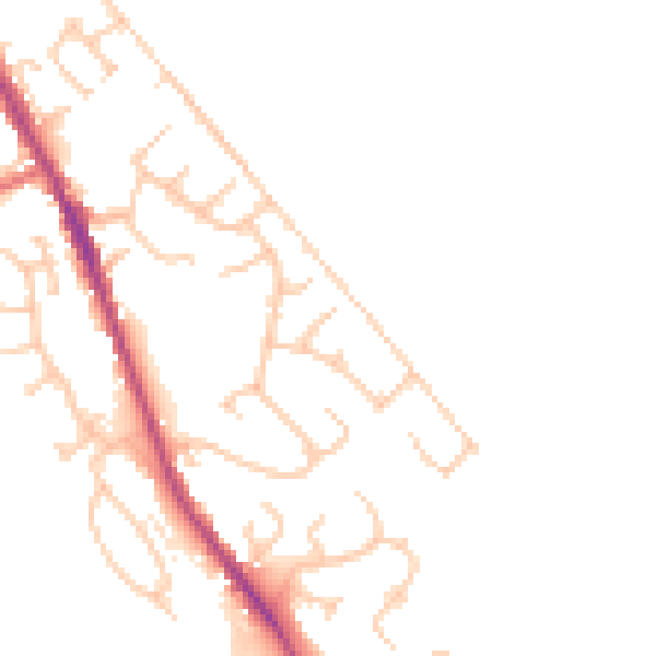 Daytime road noise heatmap for BL7 9UP