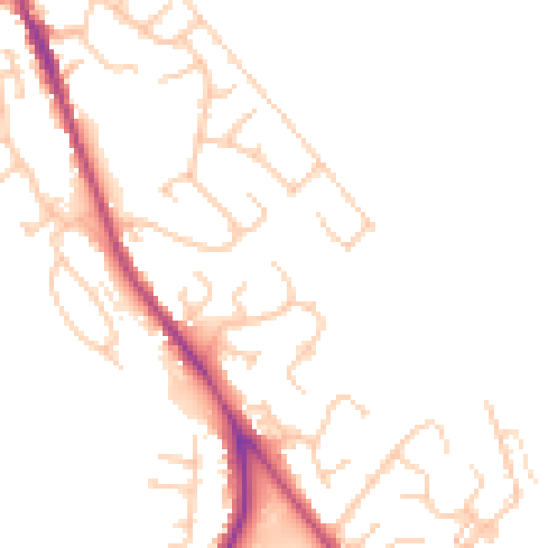 Daytime road noise heatmap for BL7 9UQ