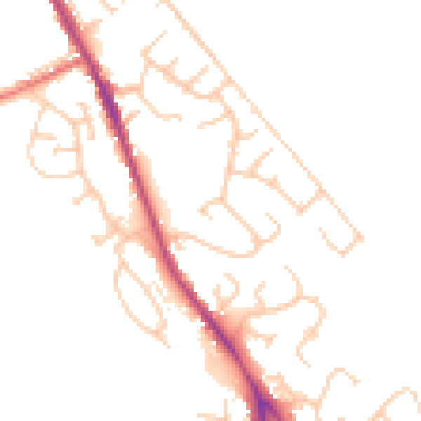 Daytime road noise heatmap for BL7 9US