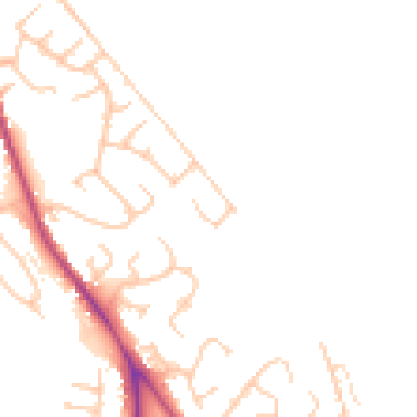 Daytime road noise heatmap for BL7 9UY