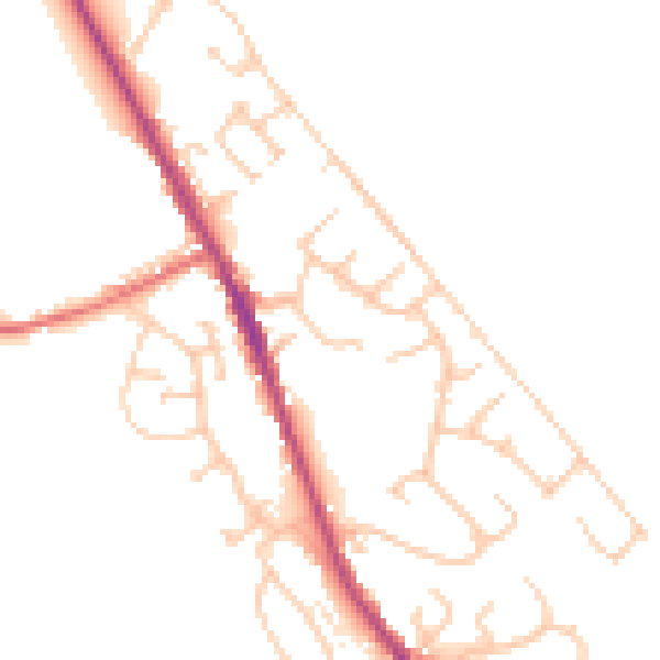 Daytime road noise heatmap for BL7 9XD