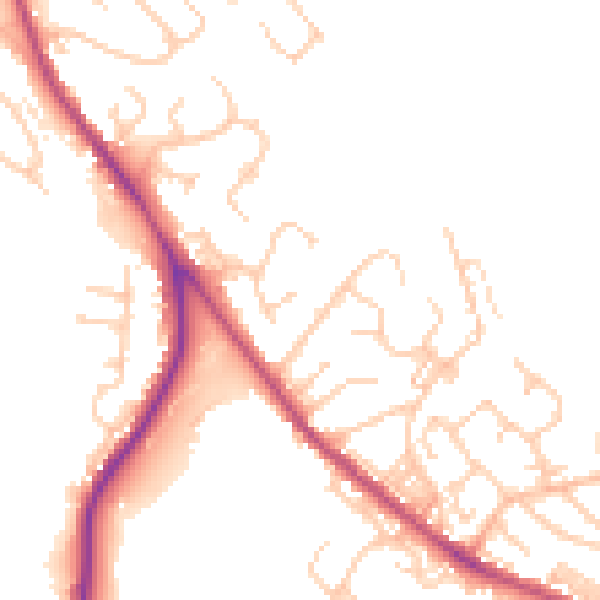 Daytime road noise heatmap for BL7 9XG
