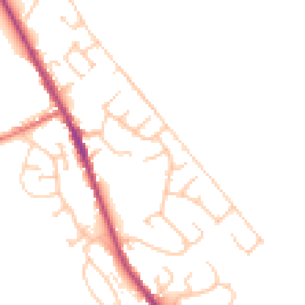 Daytime road noise heatmap for BL7 9XH