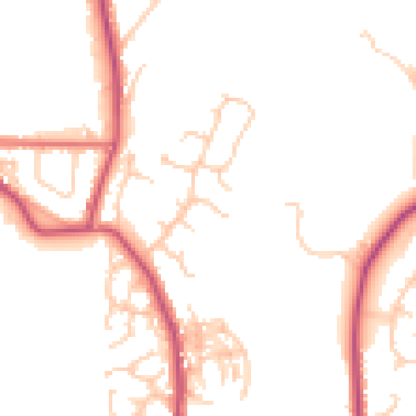 Daytime road noise heatmap for BL7 9YE