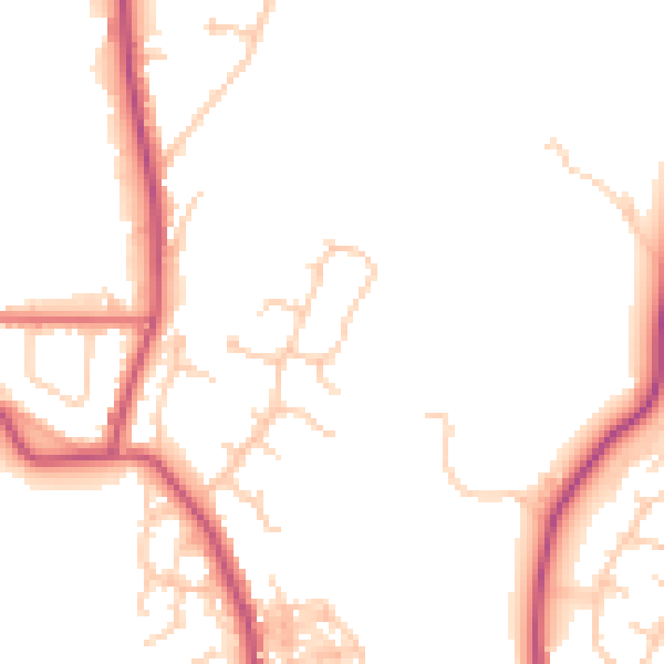 Daytime road noise heatmap for BL7 9YH
