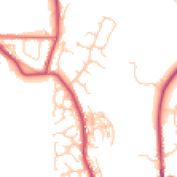Daytime road noise heatmap for BL7 9YL