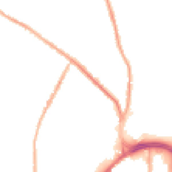 Night-time road noise heatmap for BL8 1LQ