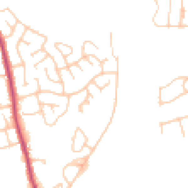 Daytime road noise heatmap for BL8 1XN