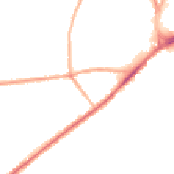 Night-time road noise heatmap for BL8 2PX