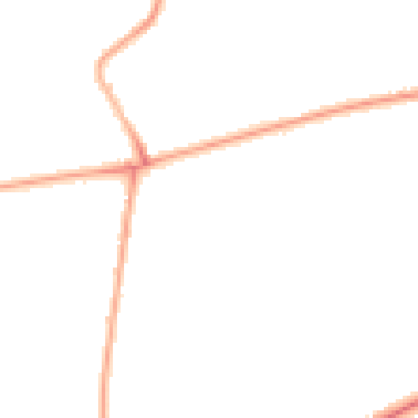 Night-time road noise heatmap for BL8 2TE
