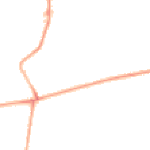 Night-time road noise heatmap for BL8 2TU