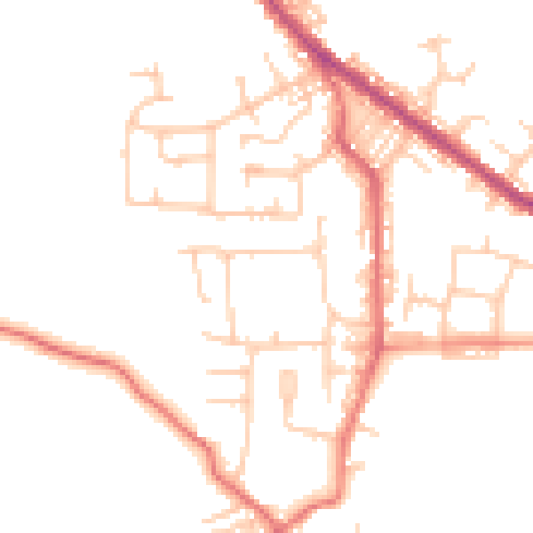 Daytime road noise heatmap for BL8 3JX