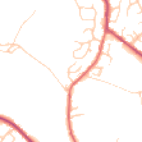 Daytime road noise heatmap for BL8 4BG