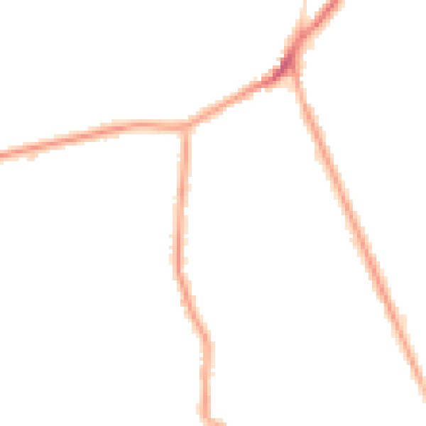 Night-time road noise heatmap for BL8 4EN