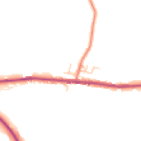 Daytime road noise heatmap for BL8 4JY