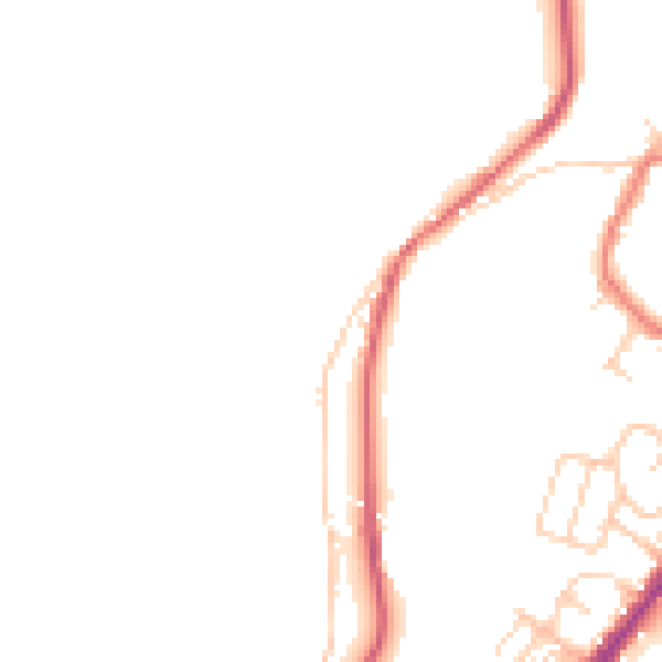 Daytime road noise heatmap for BL8 4LY