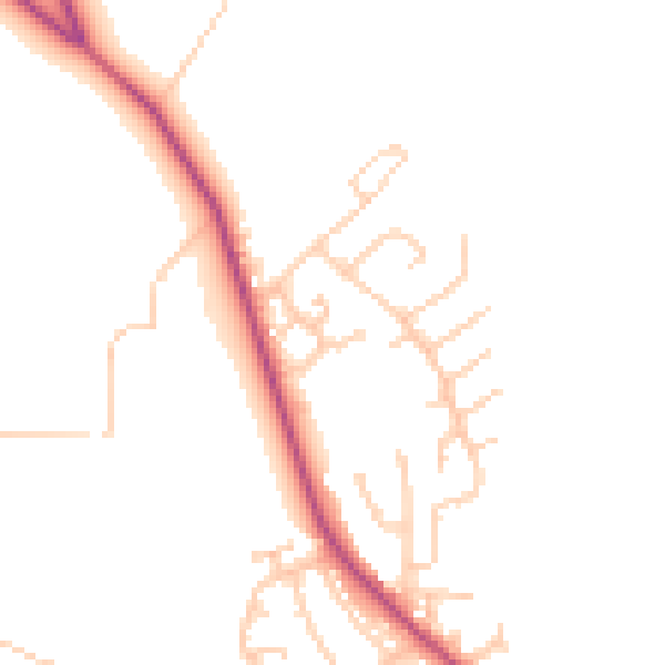 Daytime road noise heatmap for BL8 4PL