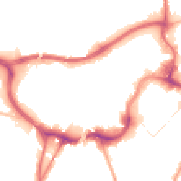 Night-time road noise heatmap for BL9 0AS
