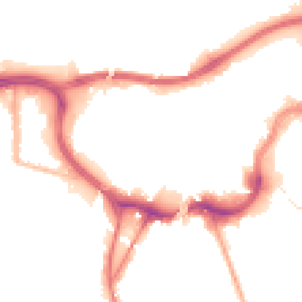 Night-time road noise heatmap for BL9 0DL