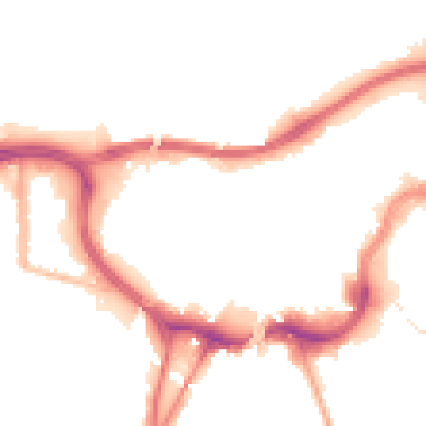 Night-time road noise heatmap for BL9 0EY