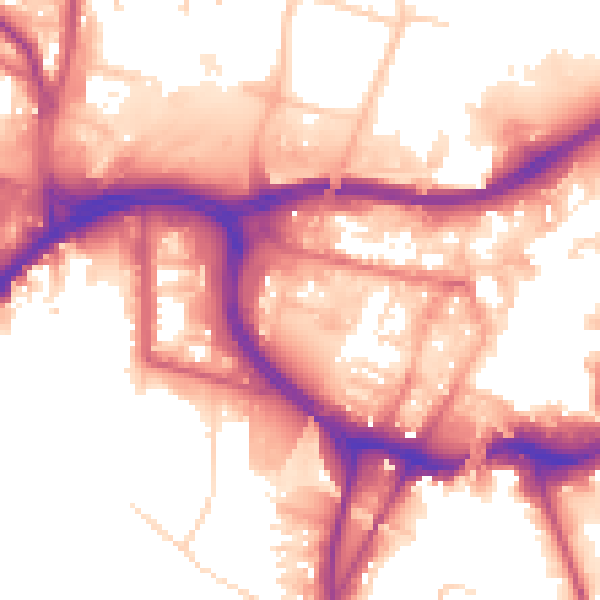 Daytime road noise heatmap for BL9 0HD