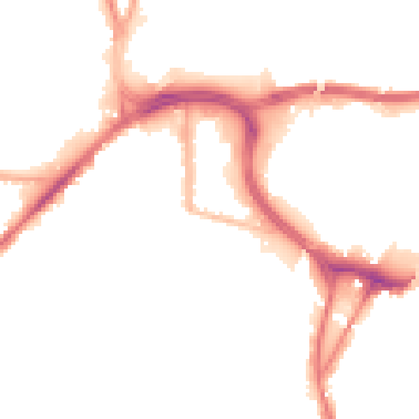 Night-time road noise heatmap for BL9 0HQ