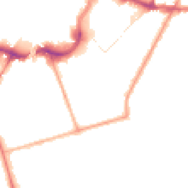 Night-time road noise heatmap for BL9 0SJ