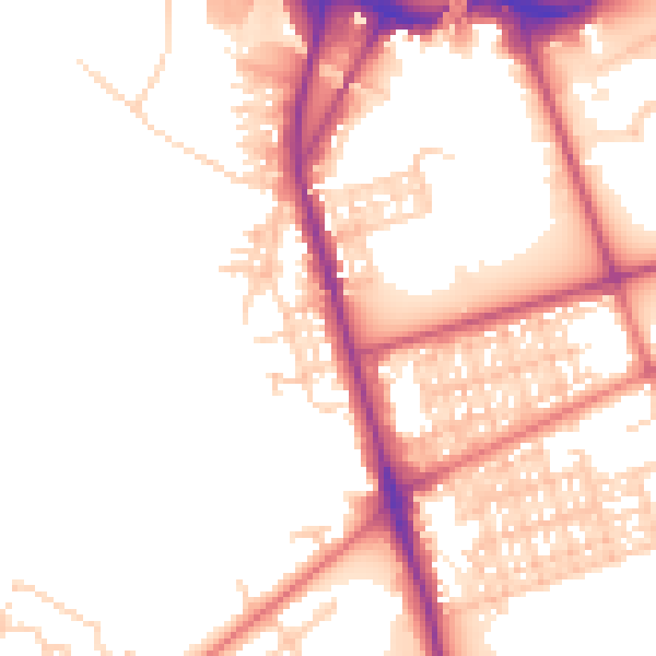 Daytime road noise heatmap for BL9 0TL
