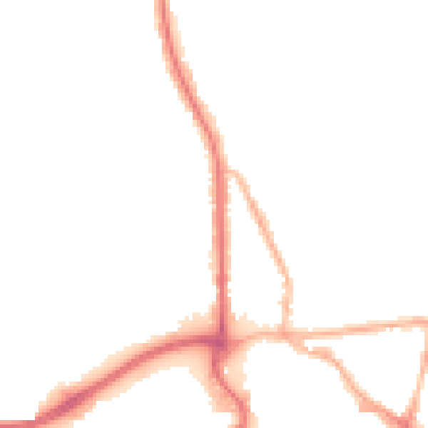 Night-time road noise heatmap for BL9 5AN