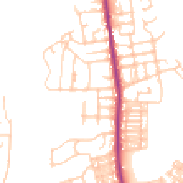 Daytime road noise heatmap for BL9 5HD