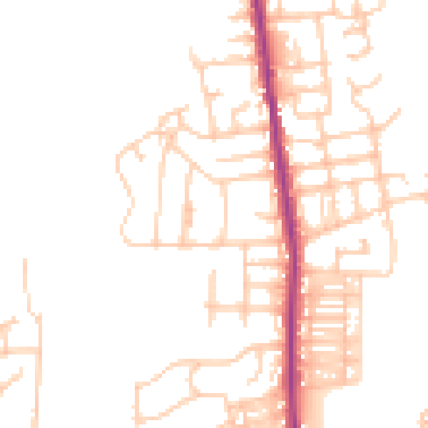 Daytime road noise heatmap for BL9 5HE