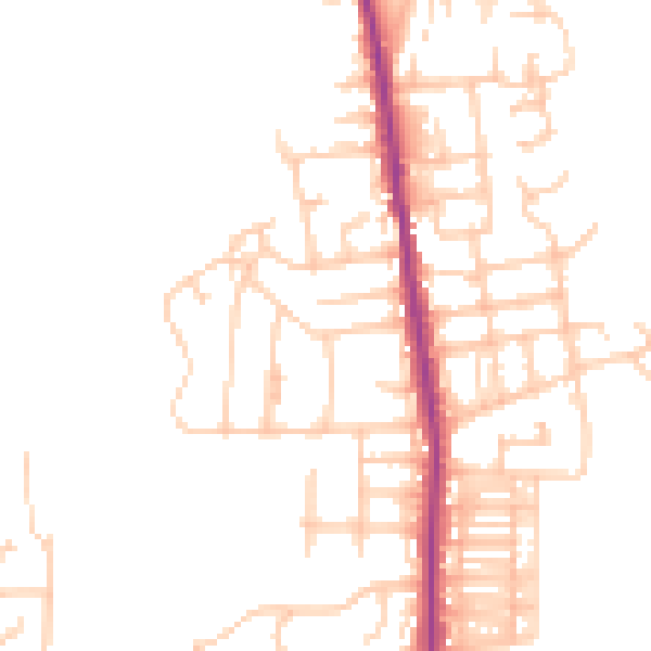 Daytime road noise heatmap for BL9 5HL