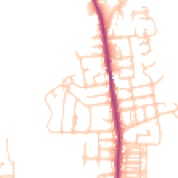 Daytime road noise heatmap for BL9 5HW