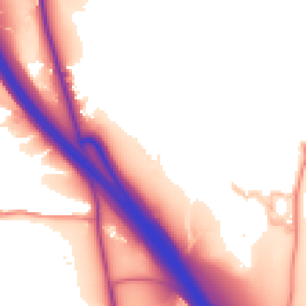Daytime road noise heatmap for BL9 5LZ