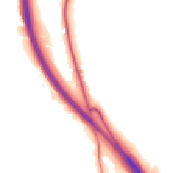 Night-time road noise heatmap for BL9 5NA