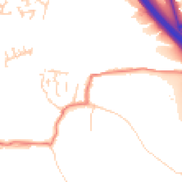 Daytime road noise heatmap for BL9 5NE