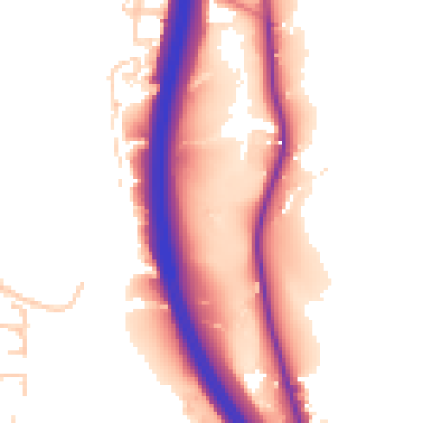 Daytime road noise heatmap for BL9 5NH