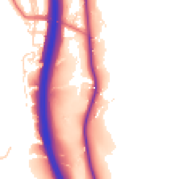 Daytime road noise heatmap for BL9 5NP
