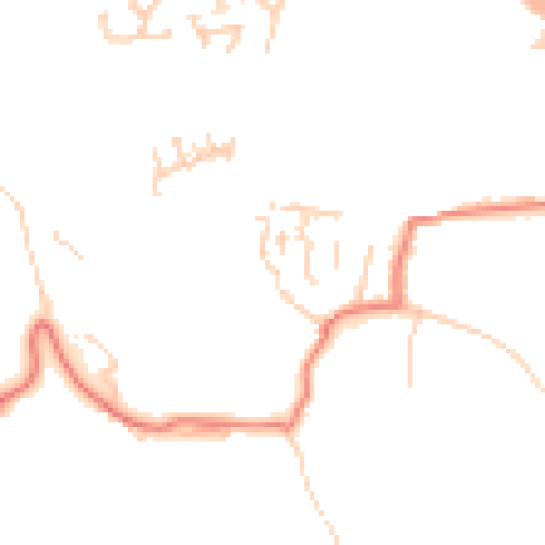 Daytime road noise heatmap for BL9 5PF