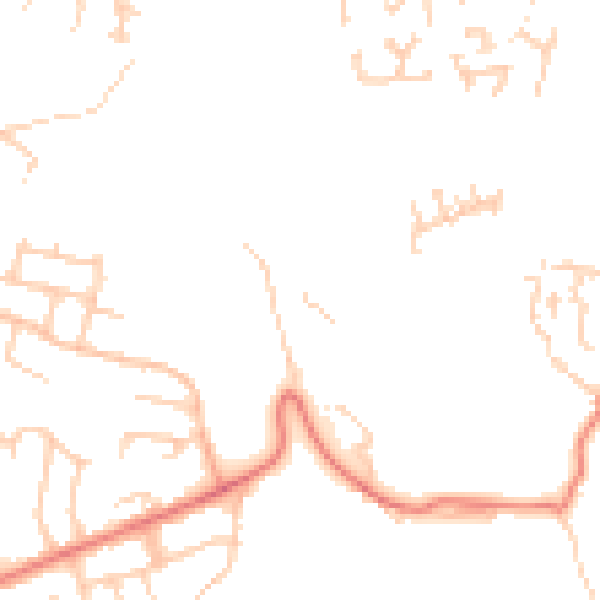 Daytime road noise heatmap for BL9 5QX